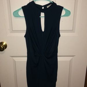 Dark green blue dress
